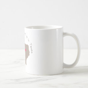 Taza De Café La mitad de mi corazón está en Tejas