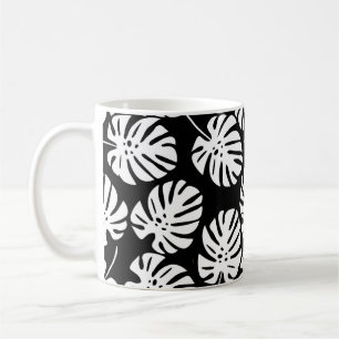 Taza De Café La monstera de color deja un patrón sin fisuras
