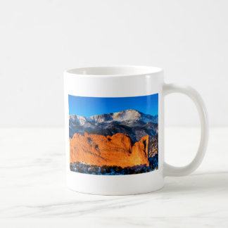 Taza De Café La montaña de América en la salida del sol