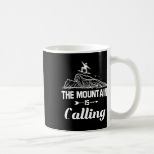 Taza De Café La montaña llama regalo de snowboard