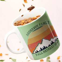 Taza De Café La Montaña Sunset de Reunión Familiar Hermosa Verd