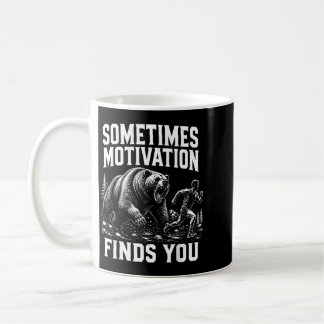Taza De Café La motivación te encuentra Divertido Corriendo Mot