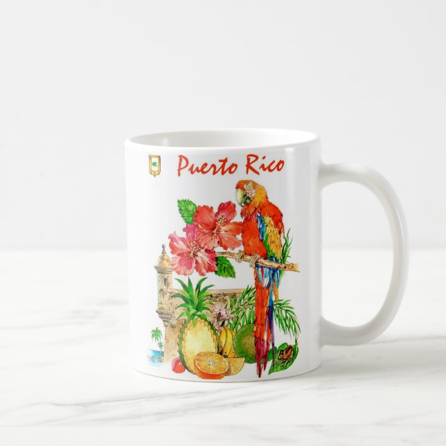 Taza De Café La mugre de loro puertorriqueño (Derecha)