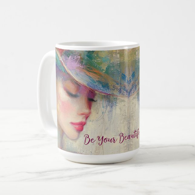 Taza De Café La mujer ventilado es tu bello yo (Anverso izquierdo)