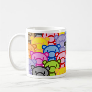 Taza De Café La Multitud De Los Osos Coloridos. ¡Mantén la dist
