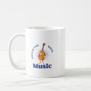 Taza De Café La música cura el alma graciosa