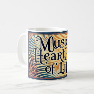 Taza De Café La Música Es El Corazón De La Vida