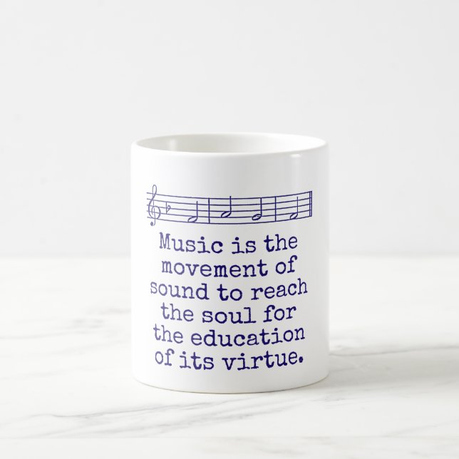 Taza De Café La Música Es El Movimiento Del Sonido - Cita De La (Centro)
