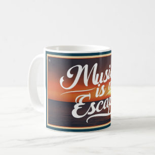 Taza De Café La música es mi escape