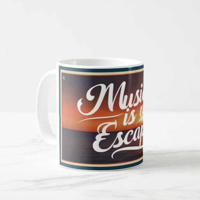 Taza De Café La música es mi escape (Anverso izquierdo)
