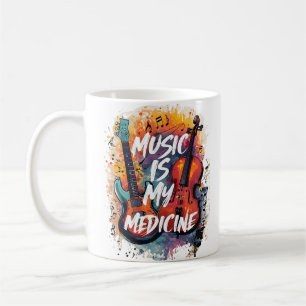 Taza De Café La música es mi medicina