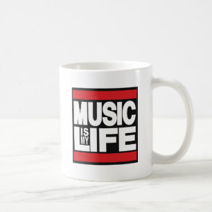 Taza De Café La música es mi rojo de la vida