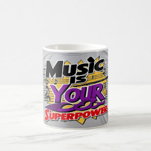 Taza De Café La Música Es Tu Superpoder opción 3