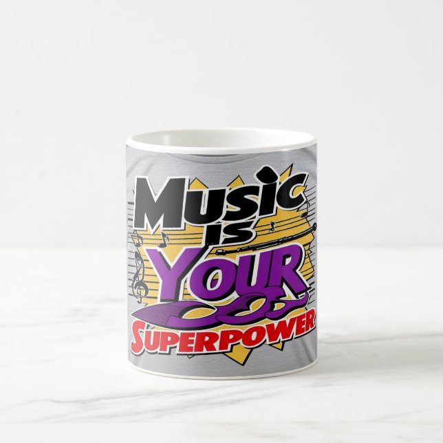 Taza De Café La Música Es Tu Superpoder opción 3 (Centro)