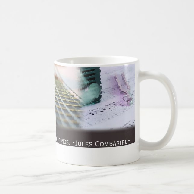 Taza De Café La música está pensando con el sonido Guitar (Derecha)