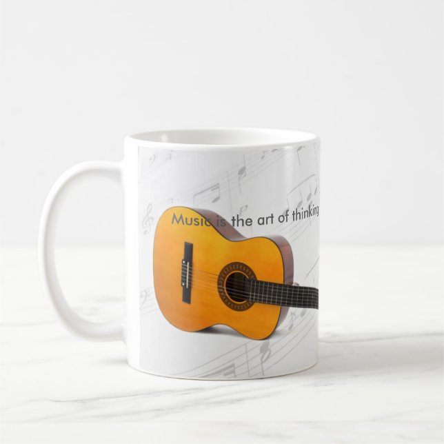 Taza De Café La música está pensando con el sonido Guitar (Izquierda)