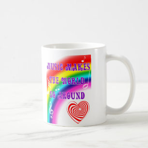 Taza De Café La música hace que el mundo va alrededor