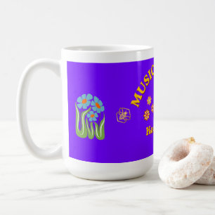 Taza De Café La Música Importa - Flores y Abejas Retro