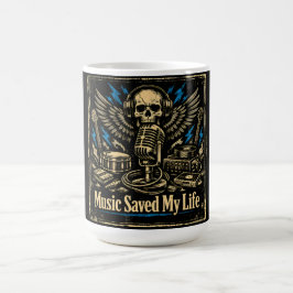 Taza De Café La música salvó mi vida – Música de poder emociona
