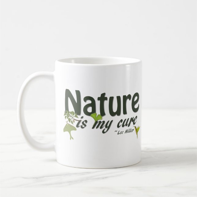 Taza De Café La Naturaleza es mi Cure Citation Mug (Izquierda)