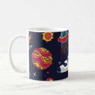 Taza De Café La nave espacial en Galaxy es un patrón sin fisura