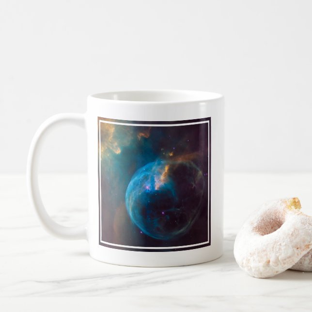 Taza De Café La Nebulosa Burbuja, Ngc 7635. (Con donut)