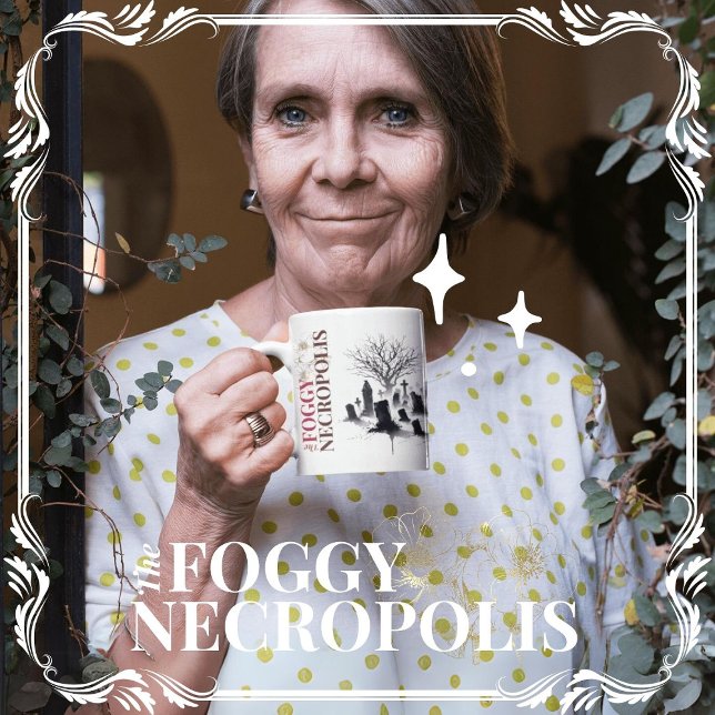 Taza De Café La necrópolis de niebla (The Foggy Necropolis cover from The Beekeeper Store)