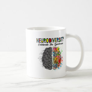 Taza De Café La neurodiversidad celebra el autismo cerebral del