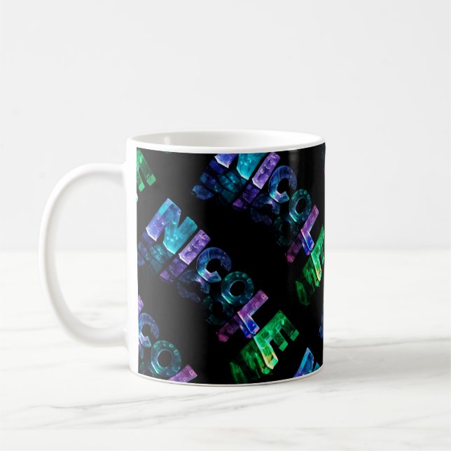 Taza De Café La Nicole conocida en 3D se enciende (la (Izquierda)