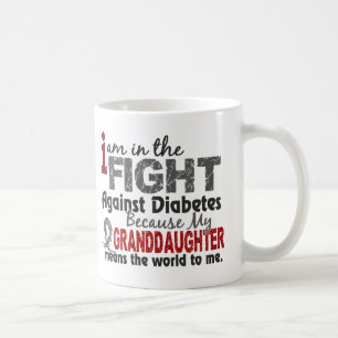 Taza De Café La nieta significa el mundo a mí diabetes