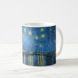 Taza De Café La noche estrellada de Van Gogh sobre el Ródano