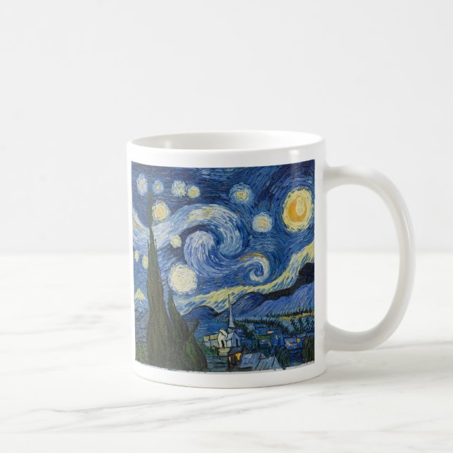Taza De Café La noche estrellada de Vincent van Gogh (Derecha)