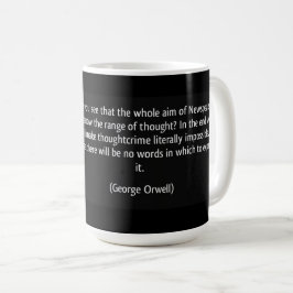 TAZA DE CAFÉ LA NOTICIA Y LA POLICÍA PENSADA (ORWELL)