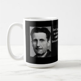 TAZA DE CAFÉ LA NOTICIA Y LA POLICÍA PENSADA (ORWELL)