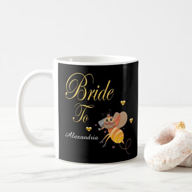 Taza De Café La Novia A La Novia Personalizada (Con donut)