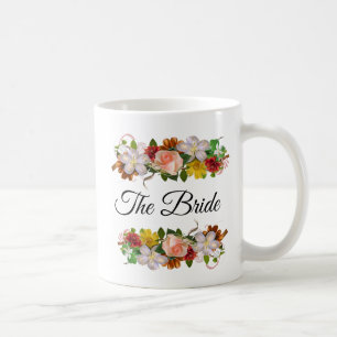 Taza De Café La novia Floral Rose Bouquet Mug