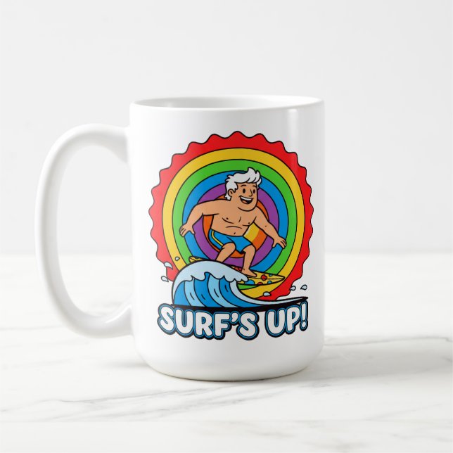 Taza De Café La Ola de Surf Está Alta (Izquierda)