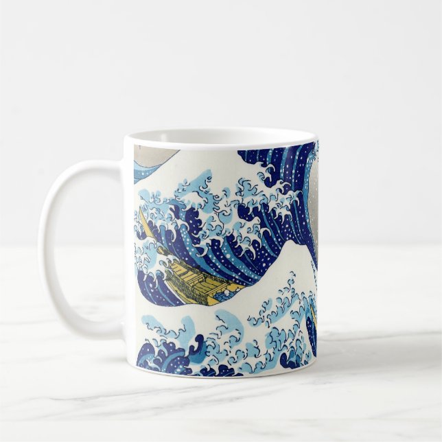 Taza De Café La onda grande de Kanagawa Katsushika Hokusai (Izquierda)