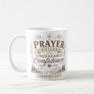Taza De Café La oración construye confianza inquebrantable Cita