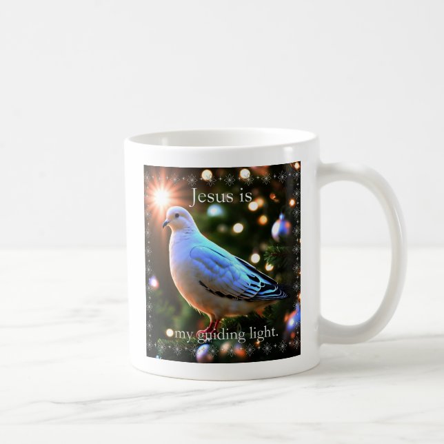 Taza De Café La paloma blanca y Jesús es mi luz guía (Derecha)