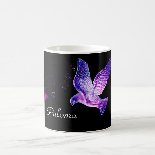 Taza De Café La paloma brillante personalizada (Centro)