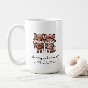 Taza De Café La pareja de Fox se aventuró juntos desde la excur