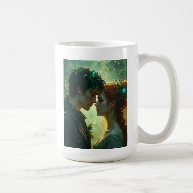 Taza De Café La pareja de hadas amorosas Mugs (Derecha)