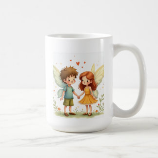 Taza De Café La pareja de hadas amorosas Mugs