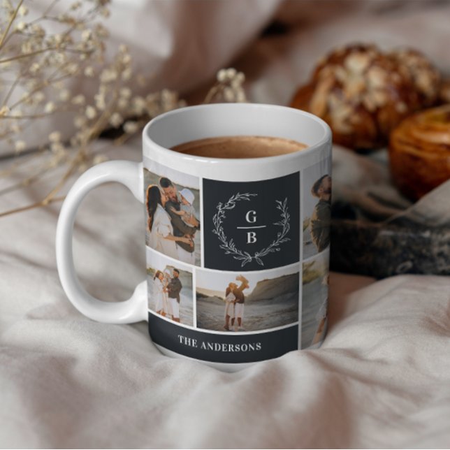 Taza De Café La pareja inicial monograma era moderna y elegante (Subido por el creador)