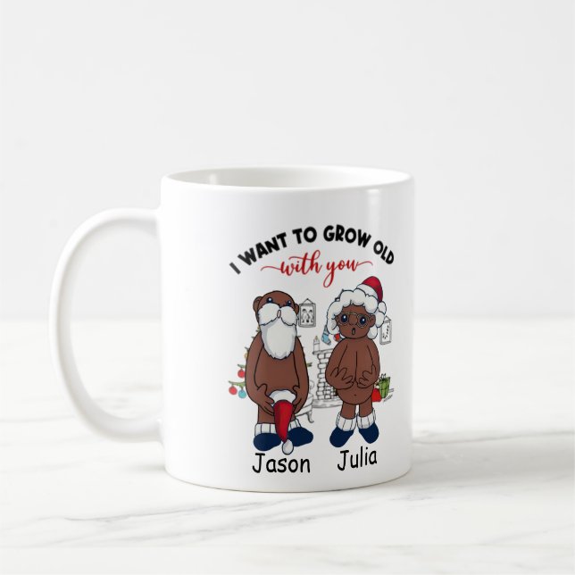 Taza De Café La pareja negra que quiero envejecer contigo (Izquierda)