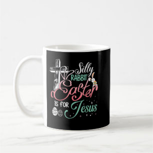 Taza De Café La Pascua De Rabbit Silenciosa Es Para Jesús Feliz