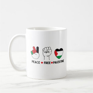 Taza De Café la paz ama palestina - libertad para los palestino