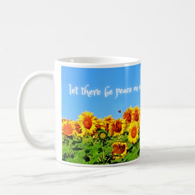 Taza De Café La paz de los girasoles en Ucrania (Izquierda)