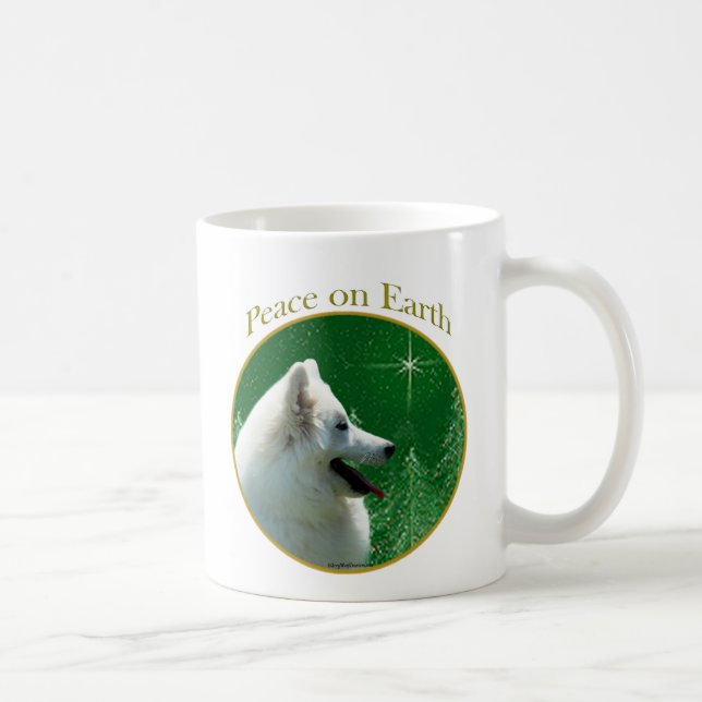 Taza De Café La paz del perro esquimal estadounidense (Derecha)